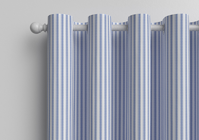 Lace Stripes, Soft Blue - Made to Measure Curtains - Image 12